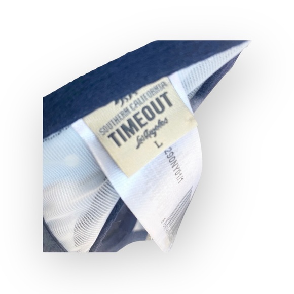 Timeout ᯾ Nautical Print Bandeau Bikini Top ᯾ Navy White Anchors + Stripes ᯾ L - Picture 14 of 16